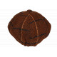 Beret Casquette Gavroche Orange Irlandaise à Chevrons en Laine Gurwal CASQUETTES Nyls Création