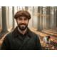 Beret Casquette Gavroche Orange Irlandaise à Chevrons en Laine Gurwal CASQUETTES Nyls Création