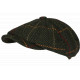 Beret Casquette Gavroche Verte Irlandaise à Chevrons en Laine Gurwal CASQUETTES Nyls Création