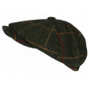 Beret Casquette Gavroche Verte Irlandaise à Chevrons en Laine Gurwal