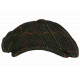 Beret Casquette Gavroche Verte Irlandaise à Chevrons en Laine Gurwal CASQUETTES Nyls Création