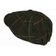 Beret Casquette Gavroche Verte Irlandaise à Chevrons en Laine Gurwal CASQUETTES Nyls Création