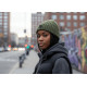 Bonnet NY Vert et Noir en Laine Tendance Doublure Polaire Greenport BONNETS Nyls Création