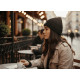 Bonnet NY Noir et Blanc en Laine Tendance Doublure Polaire Greenport BONNETS Nyls Création
