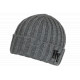 Bonnet NY Gris et Noir en Laine Tendance Doublure Polaire Greenport BONNETS Nyls Création