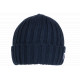 Bonnet NY Bleu et Blanc en Laine Tendance Doublure Polaire Greenport BONNETS Nyls Création
