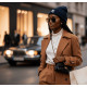 Bonnet NY Bleu et Blanc en Laine à revers Doublure Polaire Aurora BONNETS Nyls Création