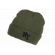 Bonnet NY Vert et Noir en Laine à revers Doublure Polaire Aurora BONNETS Nyls Création