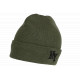 Bonnet NY Vert et Noir en Laine à revers Doublure Polaire Aurora BONNETS Nyls Création