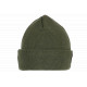 Bonnet NY Vert et Noir en Laine à revers Doublure Polaire Aurora BONNETS Nyls Création