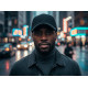 Casquette Daim Fourrure Noire Tendance en Suedine Neltey Baseball CASQUETTES Nyls Création