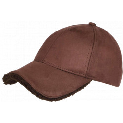 Casquette Daim Fourrure Marron Tendance en Suedine Neltey Baseball CASQUETTES Nyls Création