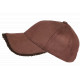 Casquette Daim Fourrure Marron Tendance en Suedine Neltey Baseball CASQUETTES Nyls Création