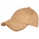 Casquette Daim Fourrure Beige Tendance en Suedine Neltey Baseball CASQUETTES Nyls Création