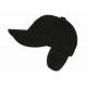 Casquette cache oreille noire en Polaire Chaude et Confort Wylfor CASQUETTES Nyls Création