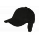 Casquette cache oreille noire en Polaire Chaude et Confort Wylfor CASQUETTES Nyls Création