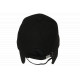 Casquette cache oreille noire en Polaire Chaude et Confort Wylfor CASQUETTES Nyls Création