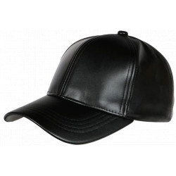 Casquette Cuir Noir Tendance et Fashion Leather Baseball Follky CASQUETTES Nyls Création