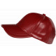 Casquette Cuir Rouge Tendance et Fashion Leather Baseball Follky CASQUETTES Nyls Création