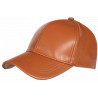 Casquette Cuir Marron Camel Tendance Fashion Leather Baseball Follky