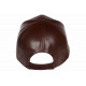 Casquette Cuir Marron Chocolat Tendance Fashion Leather Baseball Follky CASQUETTES Nyls Création