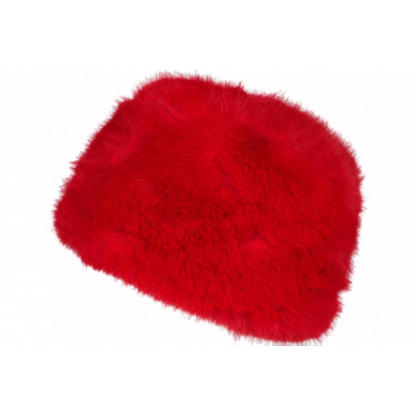 Chapka Toque Fourrure Rouge Femme Doublure Polaire Classe Maritza BONNETS Nyls Création