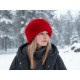Chapka Toque Fourrure Rouge Femme Doublure Polaire Classe Maritza BONNETS Nyls Création