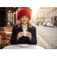 Chapka Toque Fourrure Rouge Femme Doublure Polaire Classe Maritza BONNETS Nyls Création