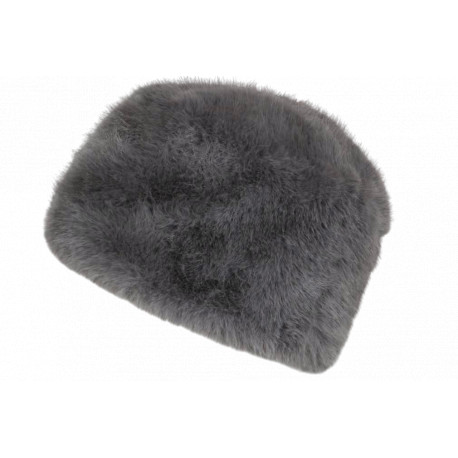 Chapka Toque Fourrure Grise Femme Doublure Polaire Classe Maritza BONNETS Nyls Création