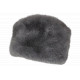 Chapka Toque Fourrure Grise Femme Doublure Polaire Classe Maritza BONNETS Nyls Création
