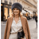 Chapka Toque Fourrure Grise Femme Doublure Polaire Classe Maritza BONNETS Nyls Création