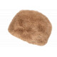Chapka Toque Fourrure Beige Femme Doublure Polaire Classe Maritza BONNETS Nyls Création