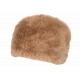 Chapka Toque Fourrure Beige Femme Doublure Polaire Classe Maritza BONNETS Nyls Création