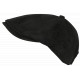Beret Casquette Gavroche Cuir Noir Suedine Vintage Ajustable Nylro CASQUETTES Nyls Création