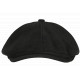 Beret Casquette Gavroche Cuir Noir Suedine Vintage Ajustable Nylro CASQUETTES Nyls Création