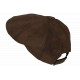Beret Casquette Gavroche Cuir Marron Vintage en Suedine Ajustable Nylro CASQUETTES Nyls Création