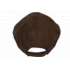 Beret Casquette Gavroche Cuir Marron Vintage en Suedine Ajustable Nylro CASQUETTES Nyls Création