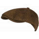 Beret Casquette Gavroche Cuir Marron Clair Rétro en Suedine Ajustable Nylro CASQUETTES Nyls Création