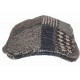 Béret Casquette Bleue et Grise en Laine Patchwork Style Anglais Windsaur CASQUETTES Nyls Création