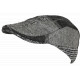 Béret Casquette Grise et Noire en Laine Patchwork Style Anglais Windsaur CASQUETTES Nyls Création