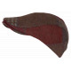 Béret Casquette Rouge et Marron en Laine Patchwork Mode Anglaise Windsaur CASQUETTES Nyls Création