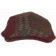Béret Casquette Rouge et Marron en Laine Patchwork Mode Anglaise Windsaur CASQUETTES Nyls Création