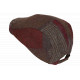 Béret Casquette Rouge et Marron en Laine Patchwork Mode Anglaise Windsaur CASQUETTES Nyls Création