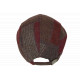 Béret Casquette Rouge et Marron en Laine Patchwork Mode Anglaise Windsaur CASQUETTES Nyls Création