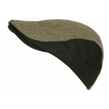 Béret Casquette Verte en Laine Mode Anglaise Tweed Vintage Réglable Morytz CASQUETTES Nyls Création