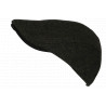 Béret Casquette Plate Noire en Laine Mode Anglaise Tweed Ajustable Cresty