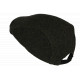 Béret Casquette Plate Noire en Laine Mode Anglaise Tweed Ajustable Cresty CASQUETTES Nyls Création