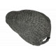 Béret Casquette Plate Grise en Laine Mode Anglaise Tweed Ajustable Cresty CASQUETTES Nyls Création
