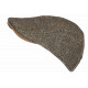 Béret Casquette Plate Marron en Laine Mode Anglaise Tweed Ajustable Cresty CASQUETTES Nyls Création