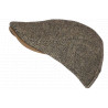 Béret Casquette Plate Marron en Laine Mode Anglaise Tweed Ajustable Cresty